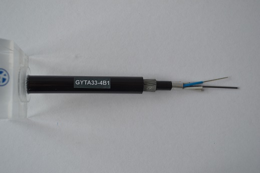 Underwater 4 core  Armoured direct buried (G652D) Fiber Optical Cable (GYTA33)